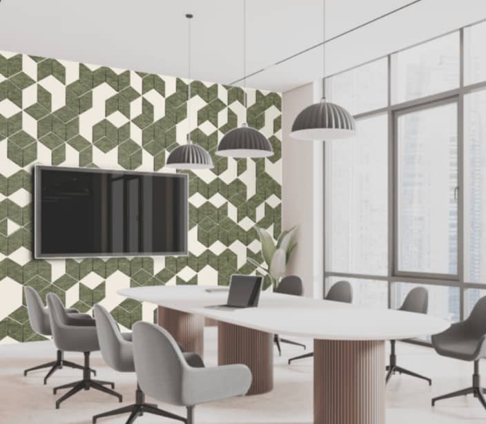 Akoestische reductie kantoor 2 - Tacito akoestische vilt panelen