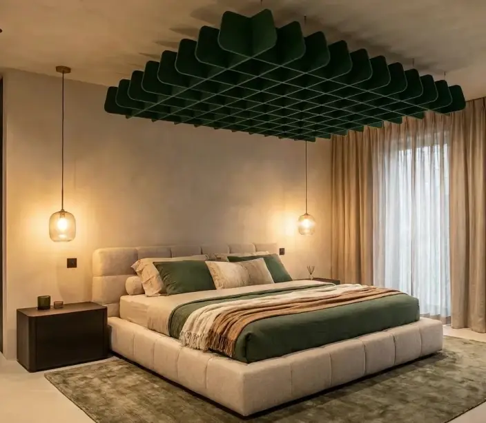 Akoestische plafondpanelen - Tacito akoestische vilt plafondpanelen - thuis